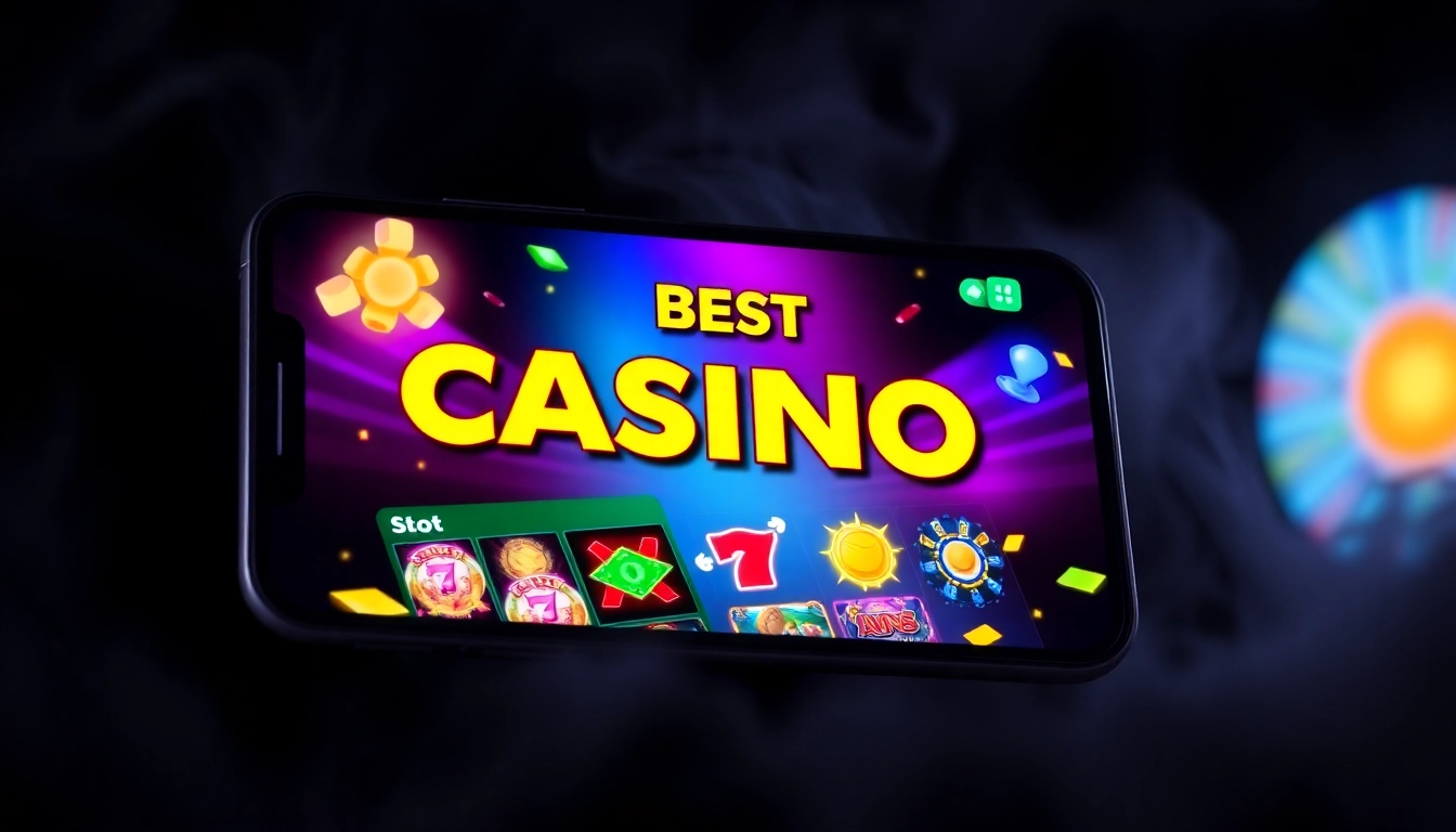 Showcasing the best Casino App interface with vibrant slots and engaging graphics.