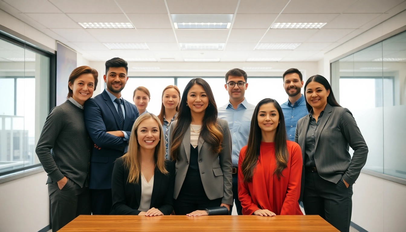 Capture vibrant corporate headshots showcasing diverse professionals in a bright office setting.