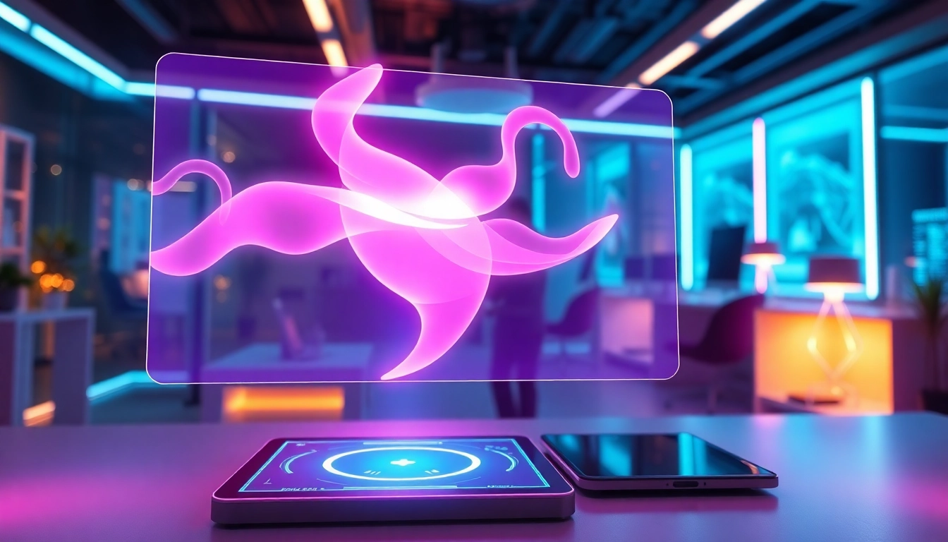 Engaging interface of horny ai technology depicted in a modern workspace setting.