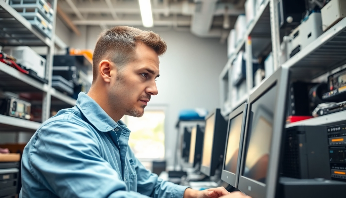 Riparazione computer torino: esperto tecnico che ripara un PC in un laboratorio moderno.