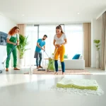 Bond cleaning Logan by professional cleaners ensuring a spotless apartment for tenants.