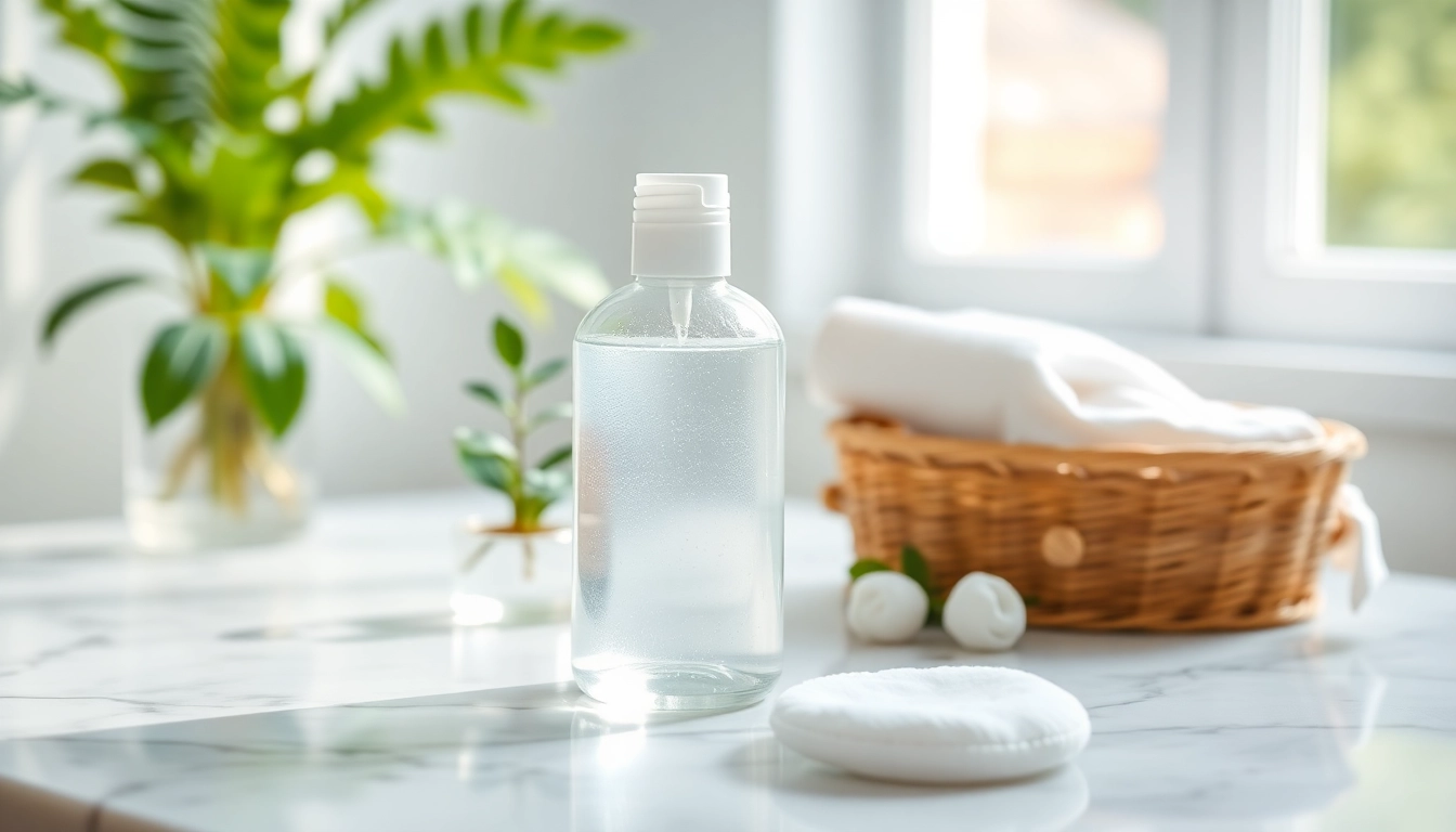 Reveal the best face wash for oily skin in a pristine skincare setup with natural elements.