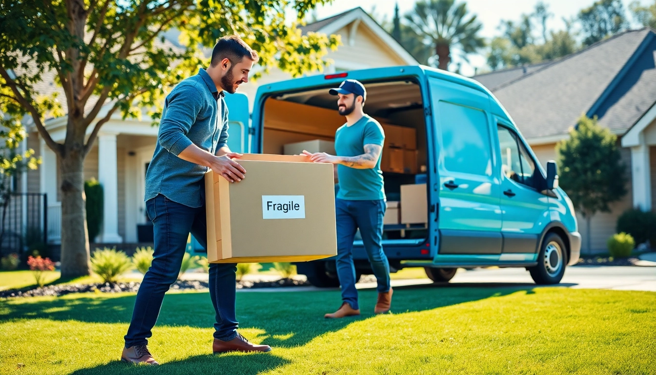 Man and van moving team assisting with a family relocation, showcasing professionalism and reliability.