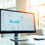 Analyze content with an AI checker in a modern office setting that highlights precision.