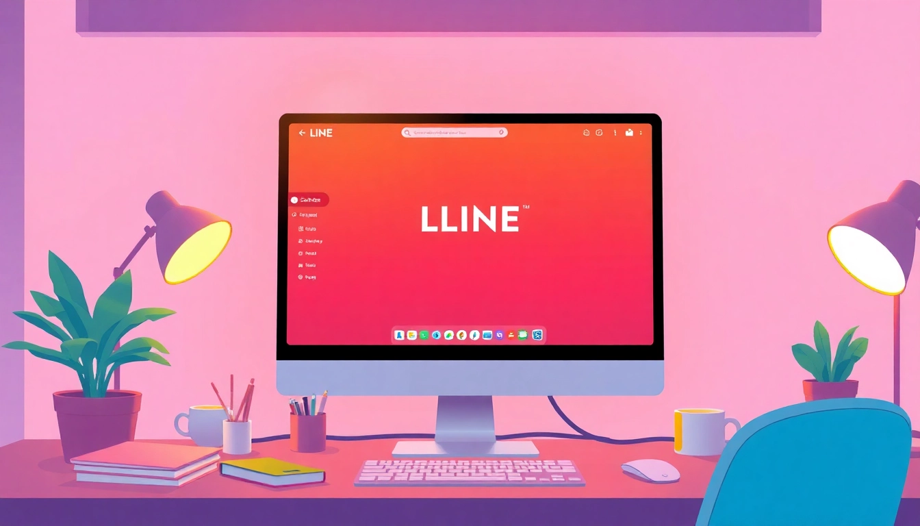 Download the LINE desktop version for seamless communication and vibrant interface design.