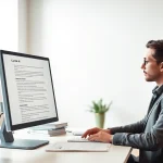 Analyze text using an AI checker in a modern office setting with professional features.