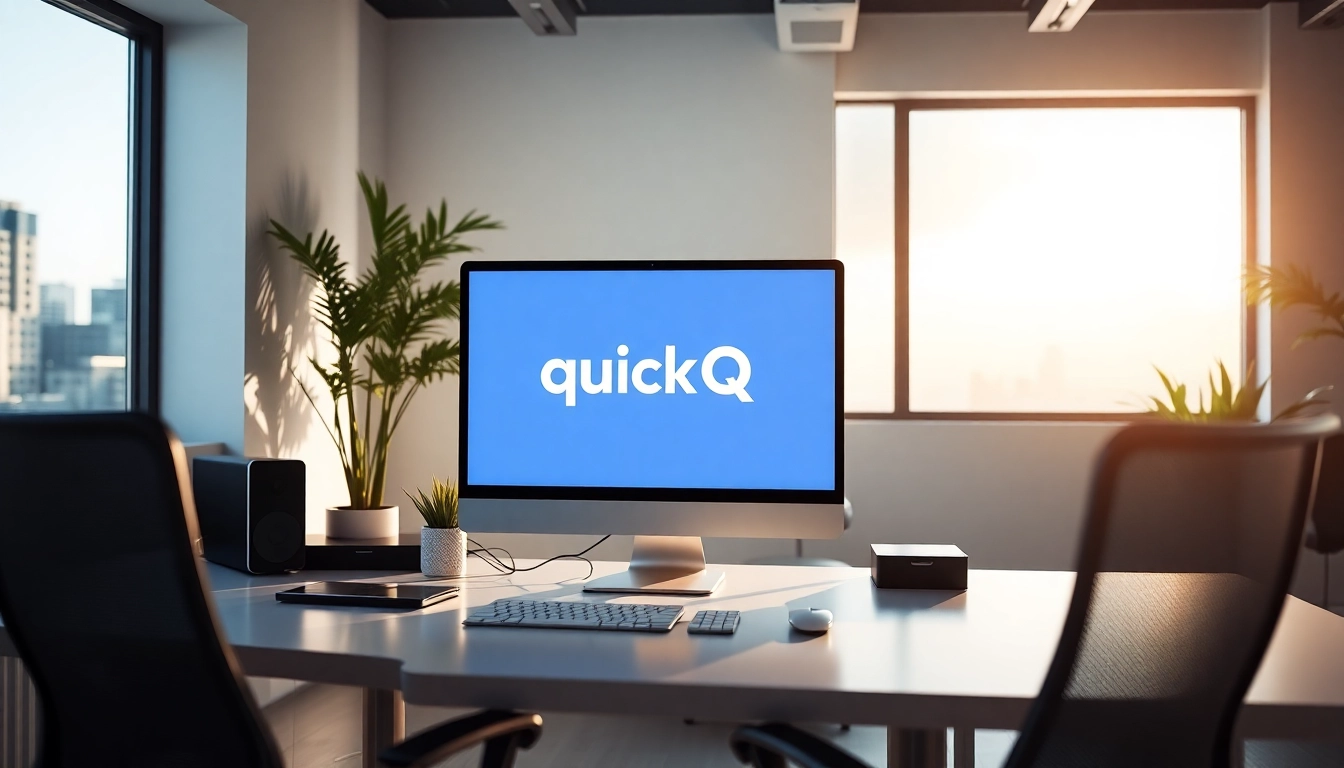 Enhance your productivity with the quickq官网 interface on a stylish computer setup.