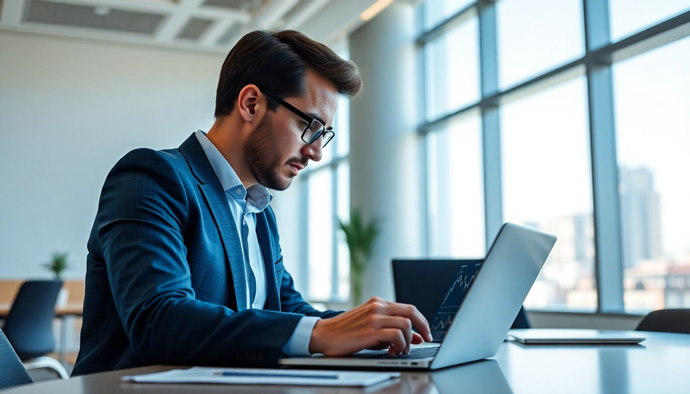 Analyze competitive intelligence data in a modern office environment.