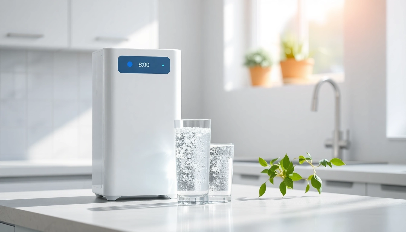 Enhance your hydration with alkaline RO for home hydration systems in a bright kitchen setting.