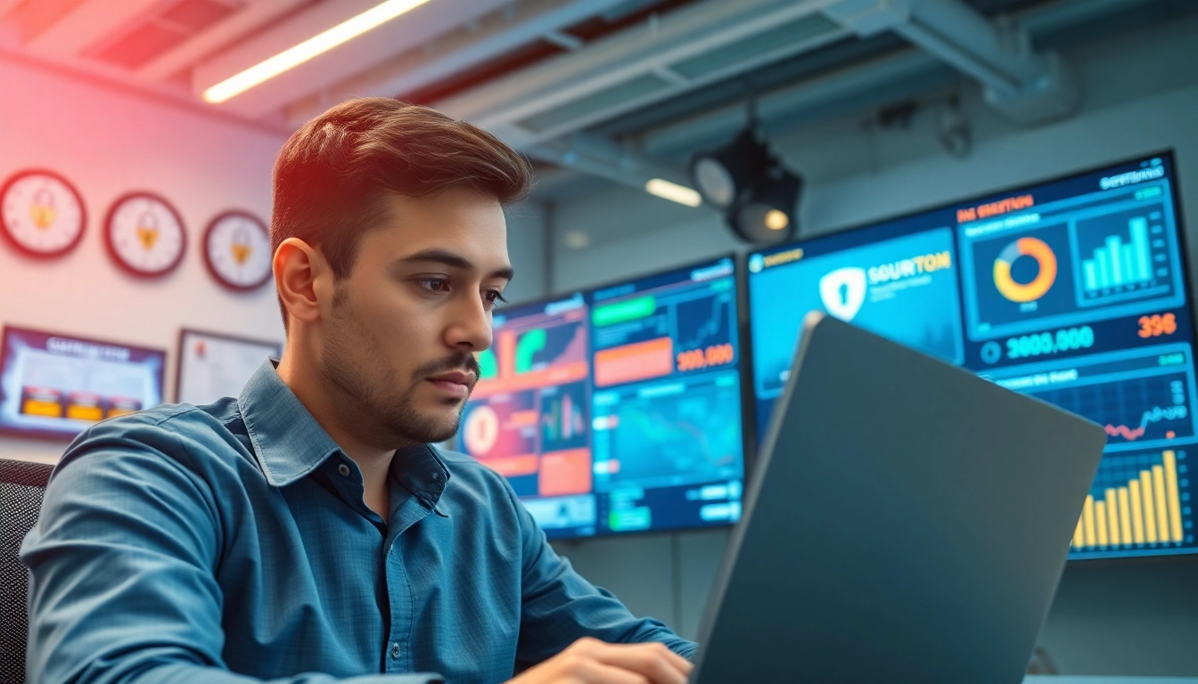 Schutz von Computersystemen durch innovative cybersecurity-Analysen in einer modernen Büroumgebung.