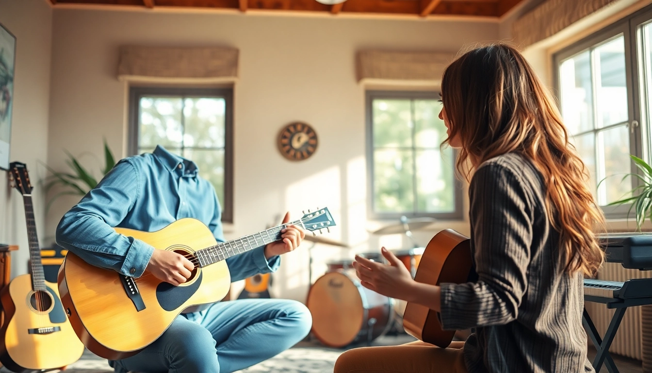 Engaging scene of Musiktherapie session highlighting emotional expression and connection.