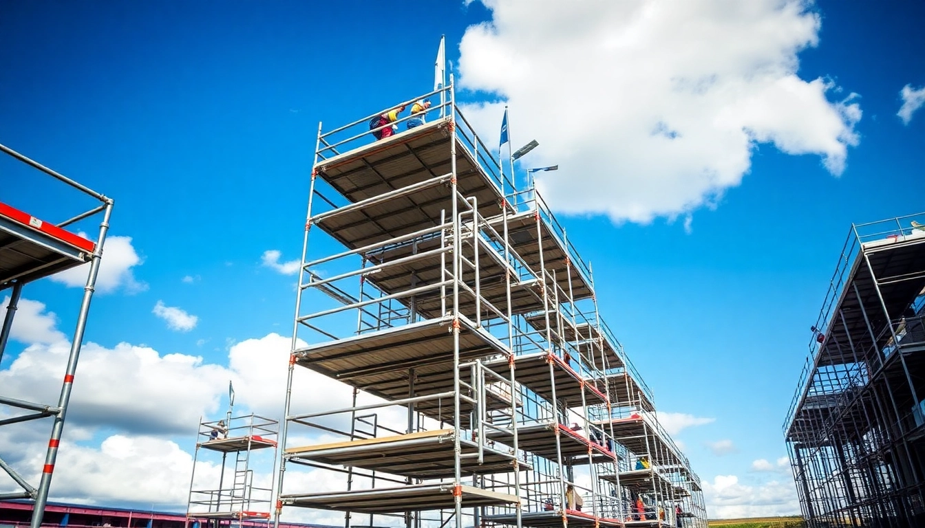 Whangarei scaffolding installation showcasing professional safety standards at a construction site.