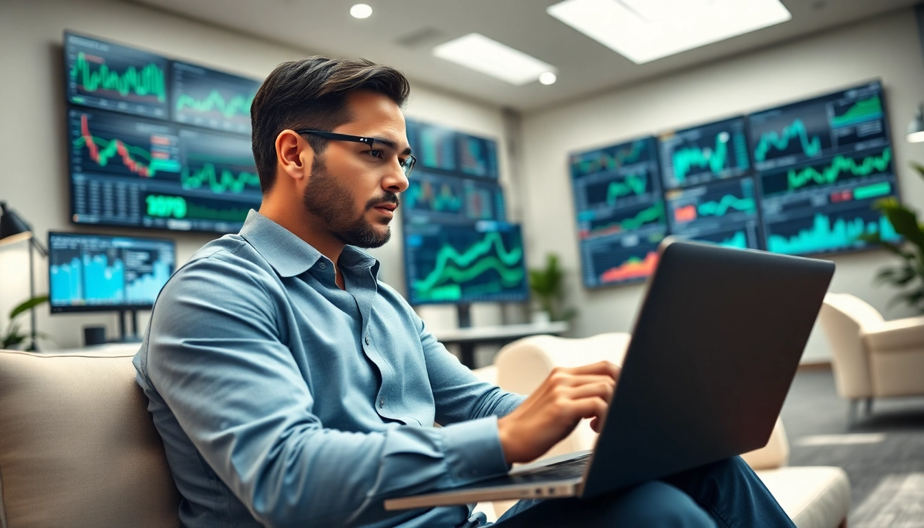 Analyze artificial intelligence stock picks with a financial analyst in a modern office setting.