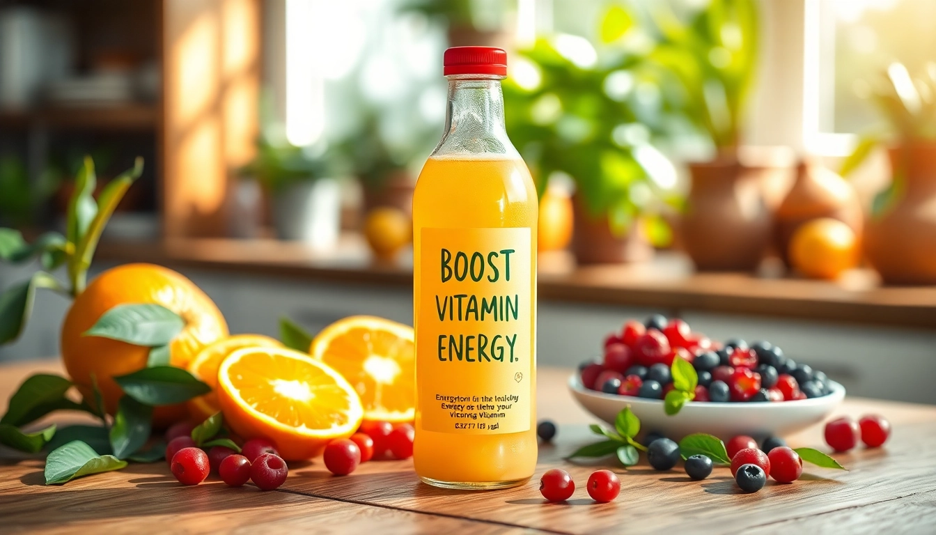 Revitalize yourself with this vibrant Energy Vitamin drink, infused with natural fruits.
