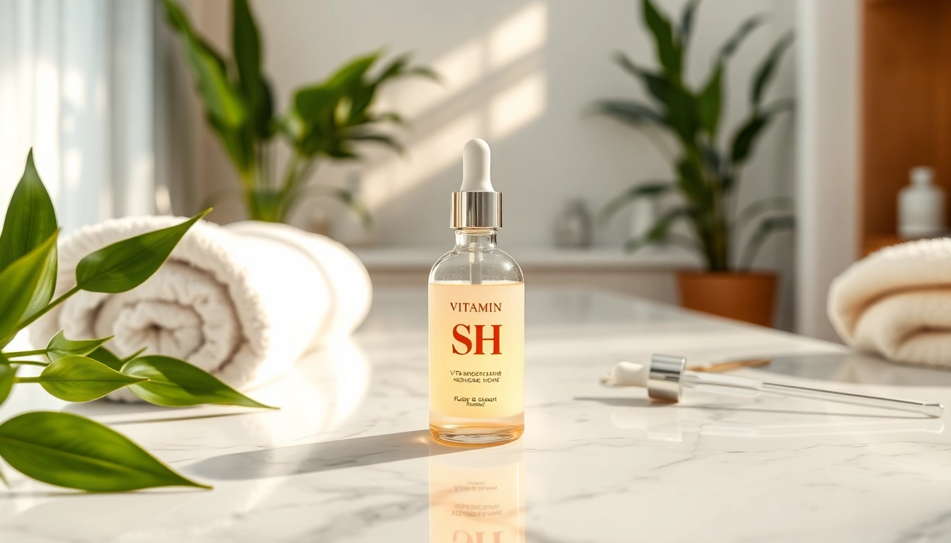 Enhance wellness with vitamin SH displayed elegantly in a beauty medspa setting.
