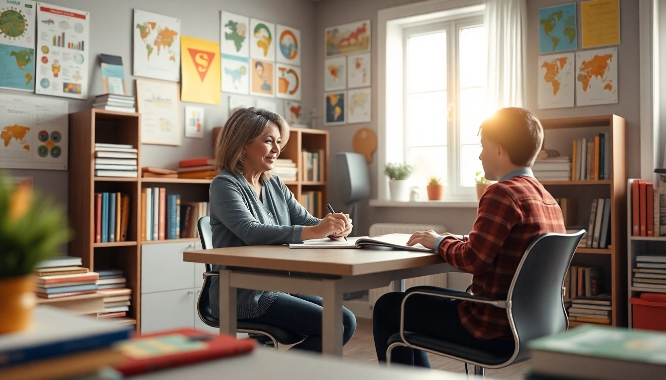 Tutor providing Private Tuition to a dedicated student in a warm study environment.