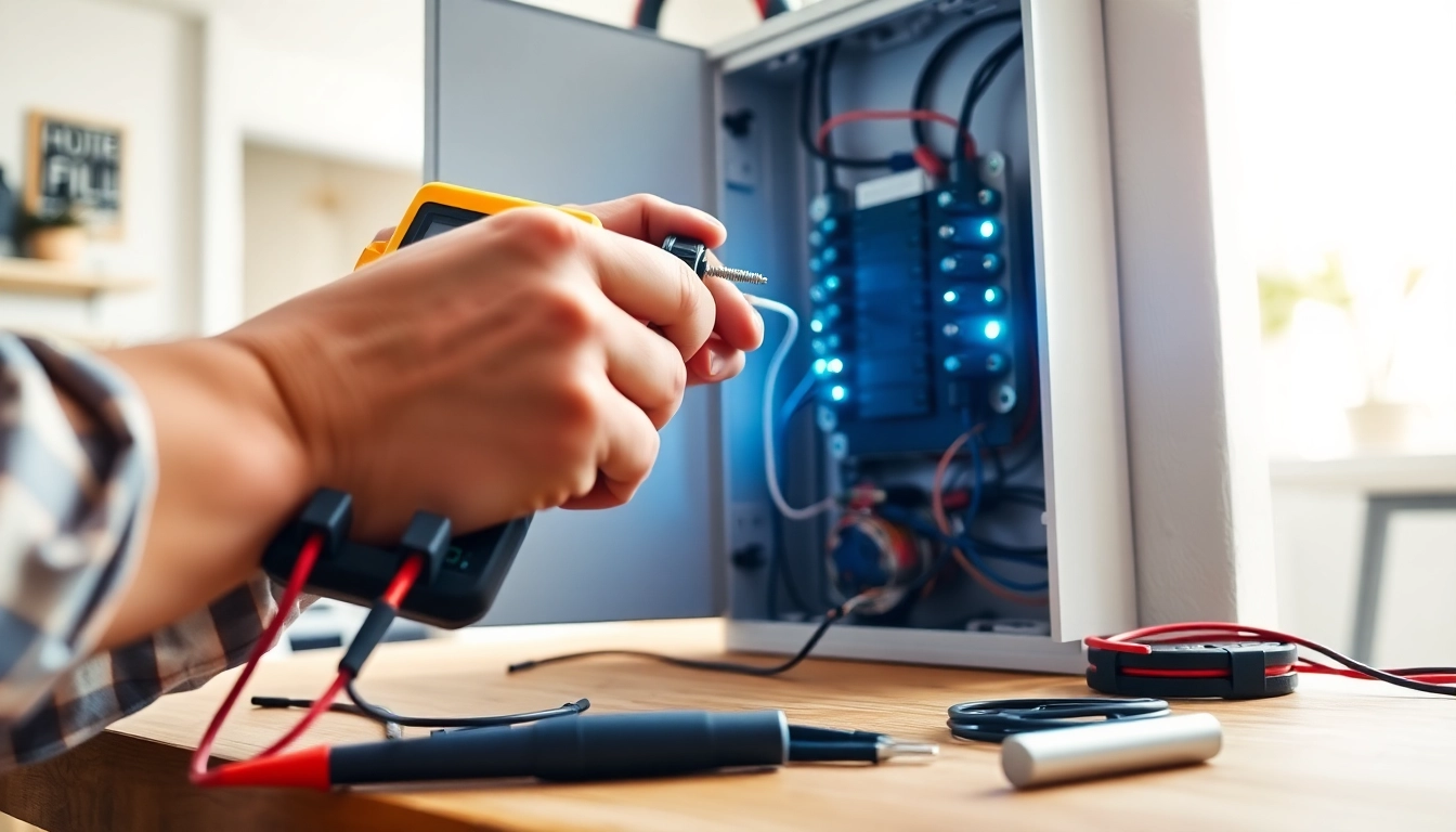 Enhance your home with Electrical Service installation by a skilled electrician showing expertise.