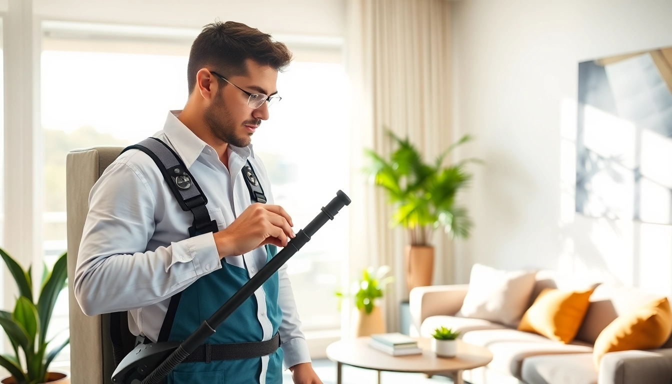 Pest control Sydney technician inspecting an apartment, ensuring a safe living environment.