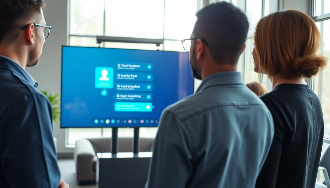 Engage with an ai chat bot in a modern office setting, enhancing user interaction and collaboration.