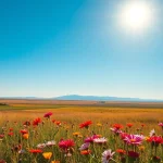 Experience the breathtaking landscape of Manitoba with vibrant wildflowers and prairie skies.
