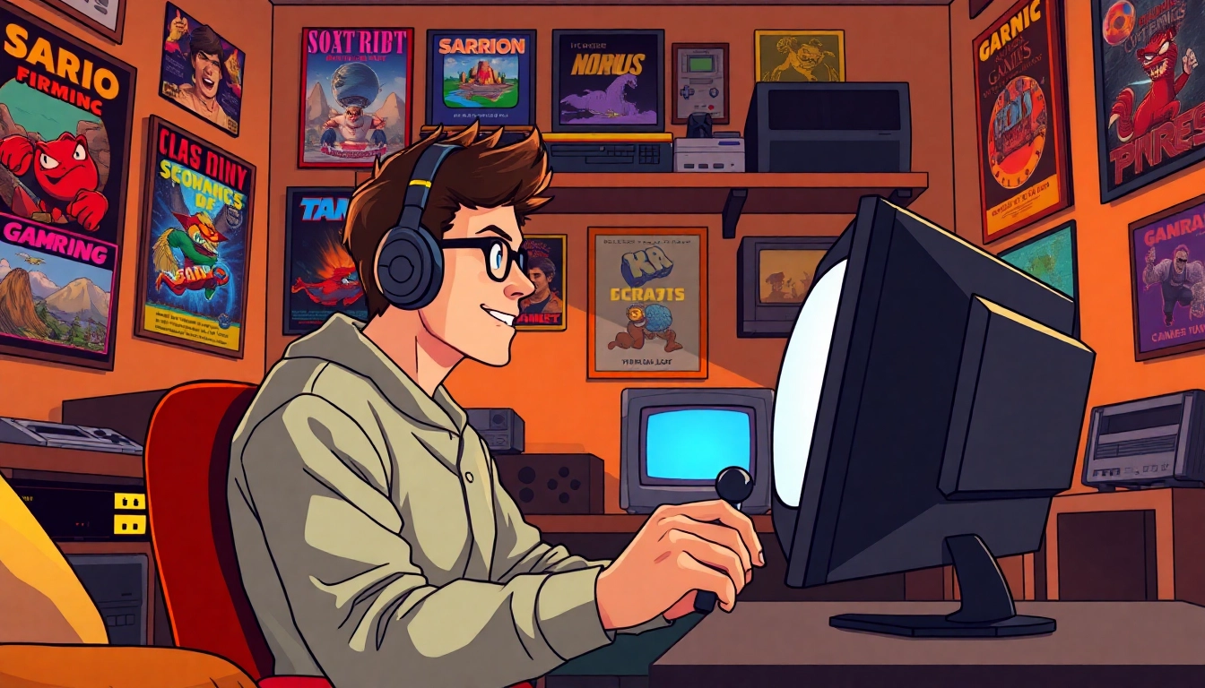 Engage with nostalgia and play dos games in an inviting retro gaming room.