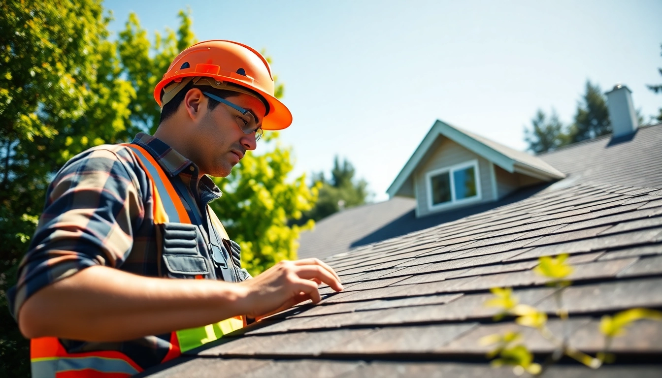 Inspecting roof during Roof Repair Vancouver Wa process, showcasing professionalism and care.