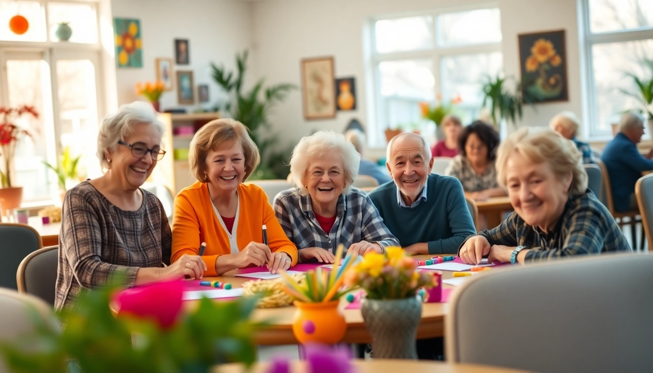 Seniors engaged in activities at the howard lieburn senior center, showcasing community engagement.