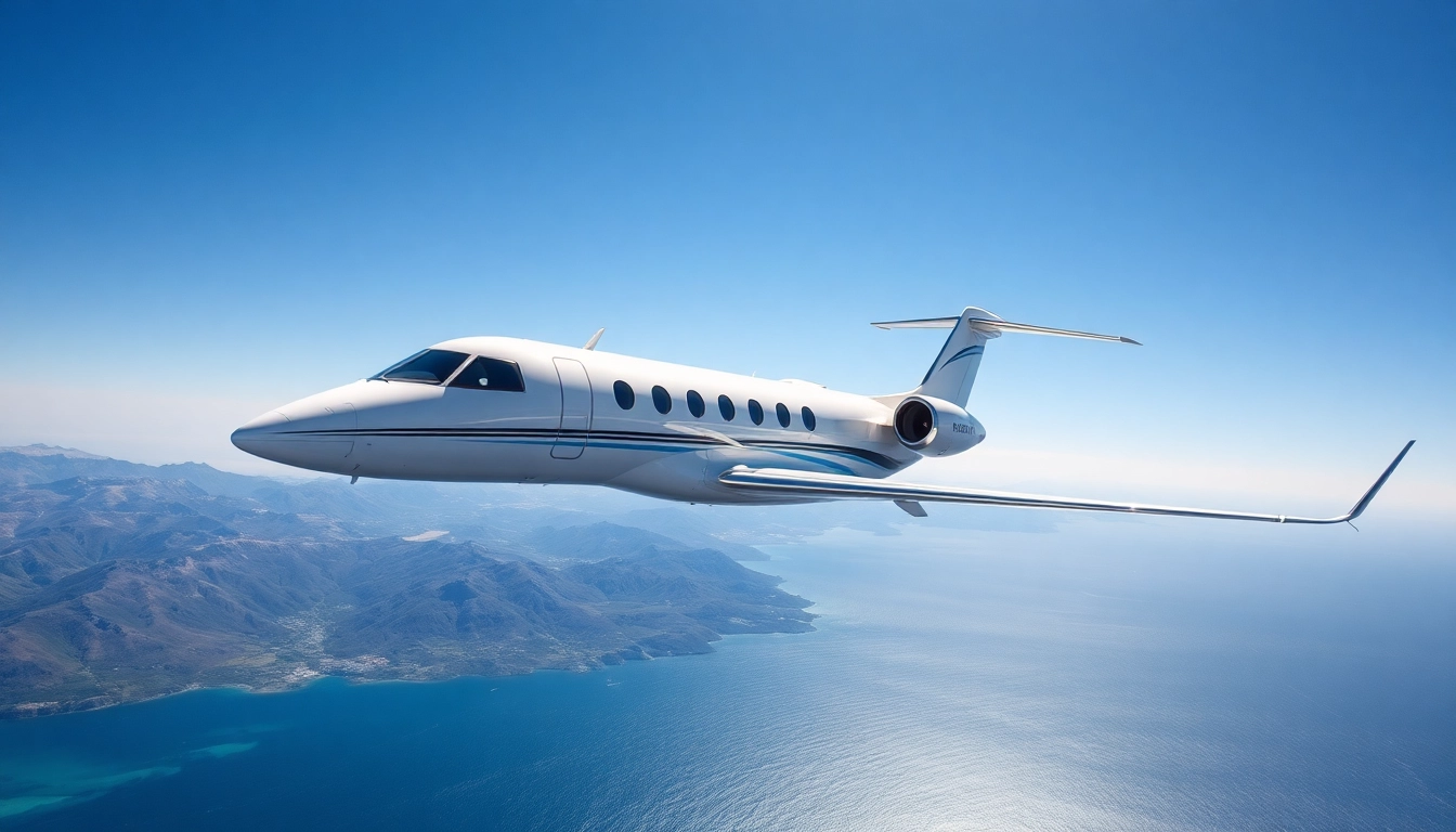 Experience luxury with an On-Demand Private Jet Rental above stunning landscapes.