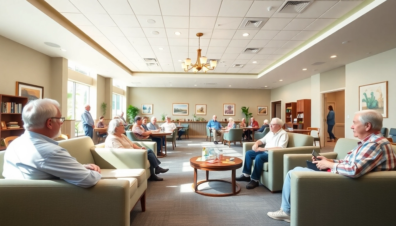 Engaged seniors participating in activities at a senior center Las Vegas Nevada.