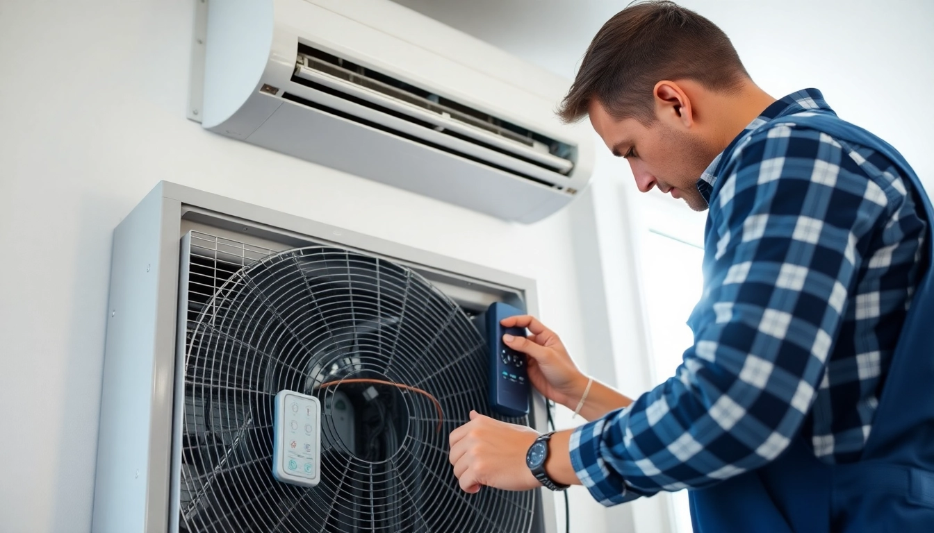 Expert air conditioning replacement process with an HVAC technician installing a new unit indoors.