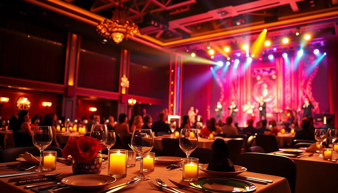 Enjoying a lively dinner shows in las vegas with elegant dining and captivating performances.