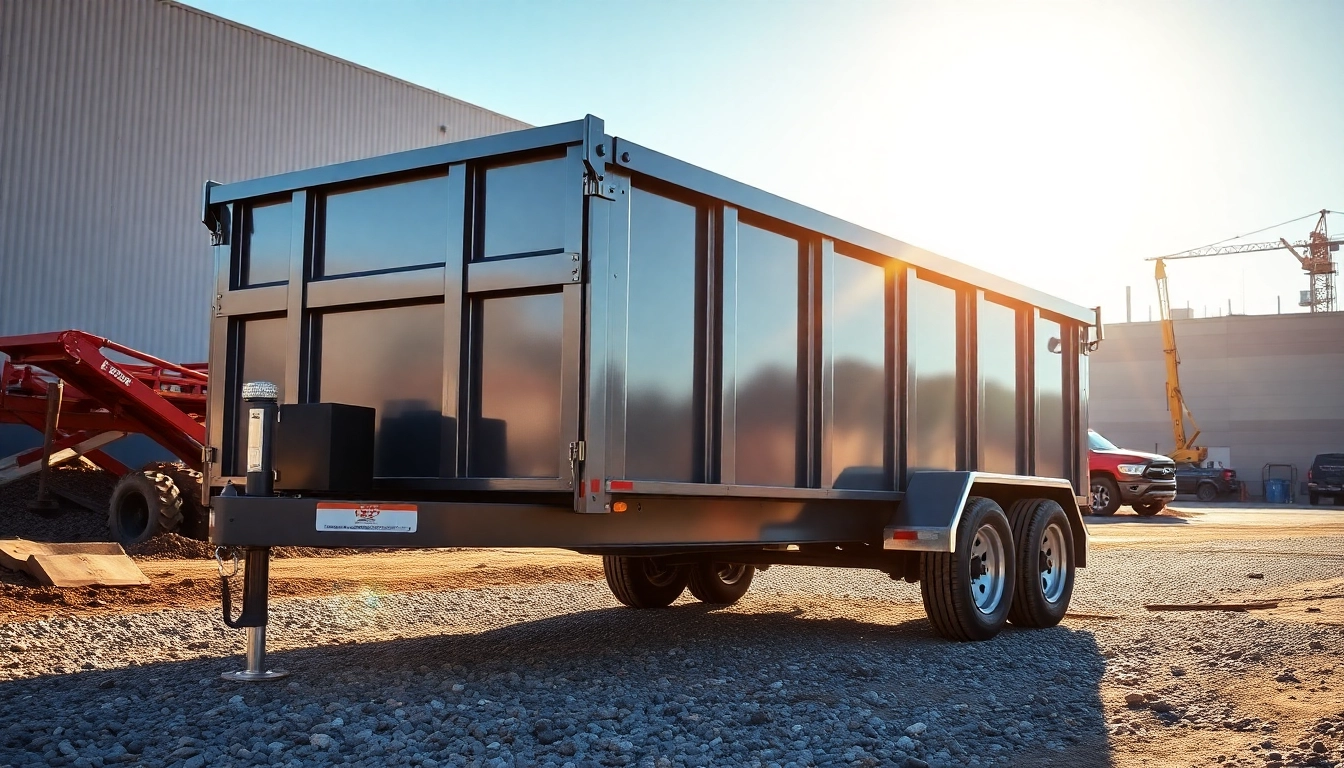 Explore rugged dumpster trailers for sale, showcasing durability and strength in a construction setting.