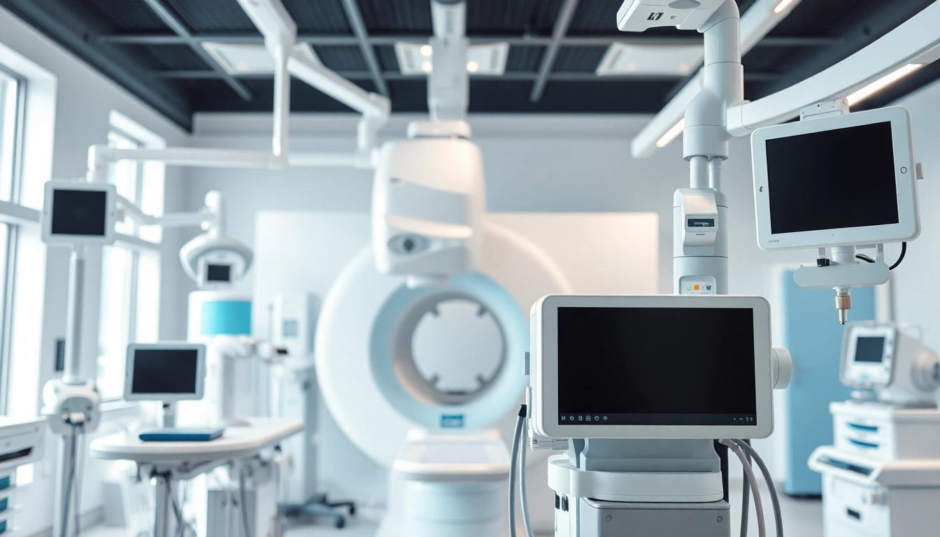Showcasing medical parker equipment in a clinical setting, emphasizing advanced healthcare technology.