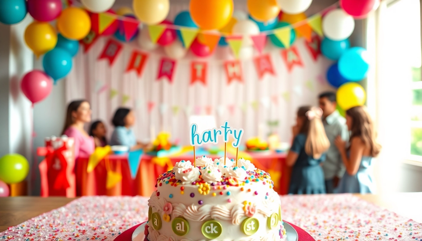 Celebrate with a customizable birthday party featuring personalized decorations and vibrant setups.