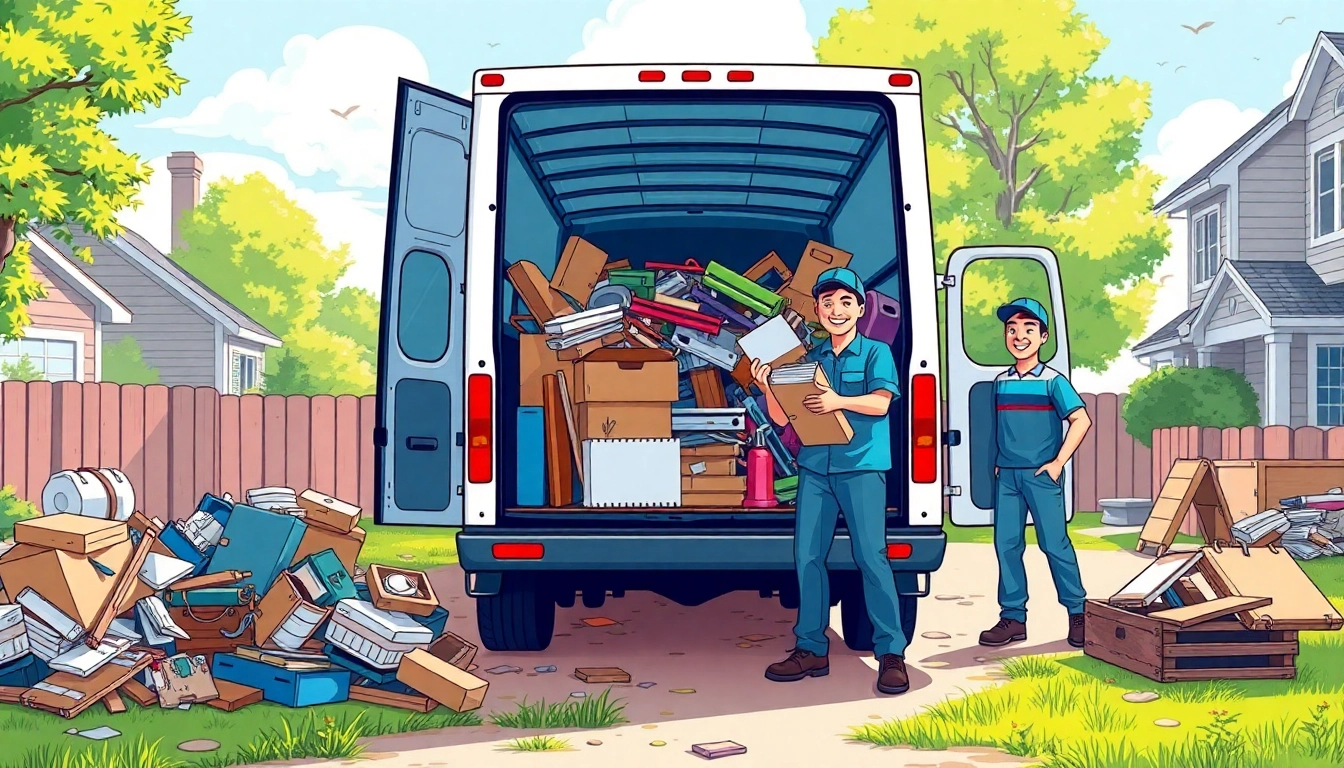 Efficient junk removal florida team clearing clutter from a residential area.